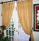 Canopy Lined Faux Silk Drapery Curtain Panel   SET OF 2  