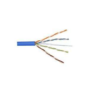 1000ft Blue Cat5e Bulk Cable Solid Wire 24AWG 350MHz  
