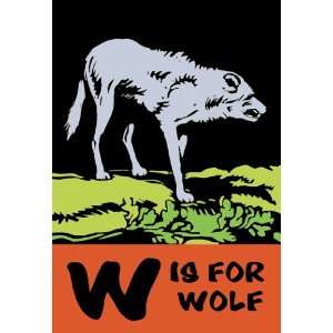 W is for Wolf 24X36 Giclee Paper