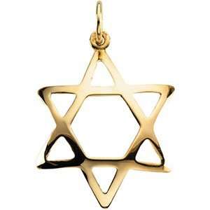  Domed Star of David 3/4in   14k Yellow Gold Jewelry