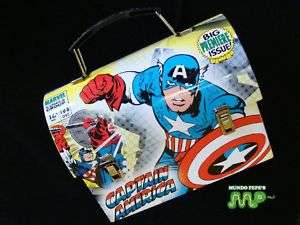 Captain America Marvel Comics Dome Tin Lunch Box New  