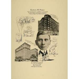  1923 Print Gustave M. Posner Chicago Builder Contractor 