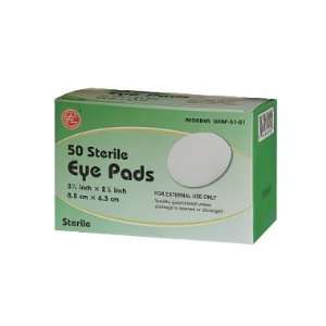  Sterile Eye Pads, Oval, 3 1/4 x 2 1/2, 50/box
