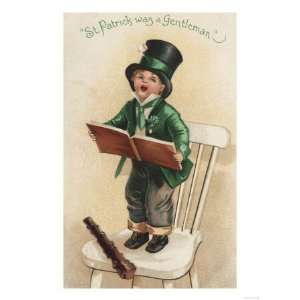 St. Patricks Day Greeting   St. Patrick was a Gentleman Giclee Poster 