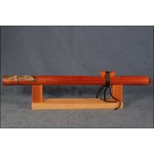  Butch Hall Key of A 6 Hole Painted Eastern Red Cedar Flute 