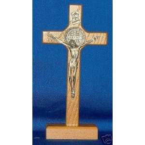    8 Desktop Crucifix with Medal of St. Benedict 