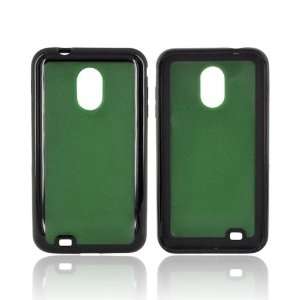  Green Black Hard Back w Gummy Silicone Border Case For 