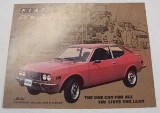 Fiat 1973 128 SL Sport Coupe Sales Brochure  
