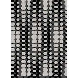 Bella Mod Dots Black / Silver Contemporary Rug Color Black / Silver 