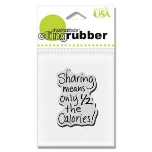  Stampendous CRE275 Cling Rubber Stamp, Share Half Arts 