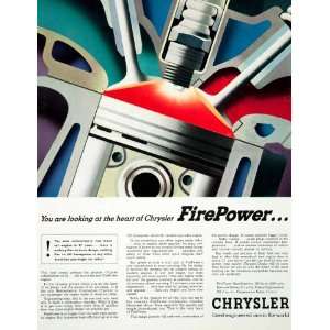  1951 Ad Chrysler Fire Power Motor Engine Michigan Piston 