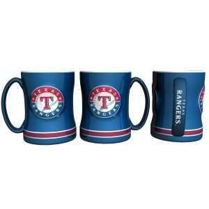  Texas Rangers Coffee Mug   15oz Sculpted Sports 