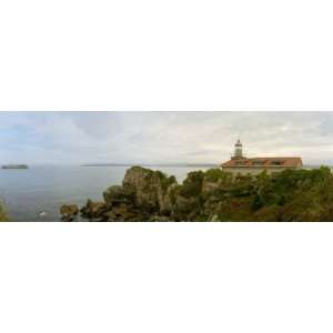 Lighthouse on the Coast, Faro De La Cerda, Santander, Cantabria, Spain 