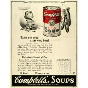  1923 Ad Joseph Campbell Co Pea Soup Canned Food Product 