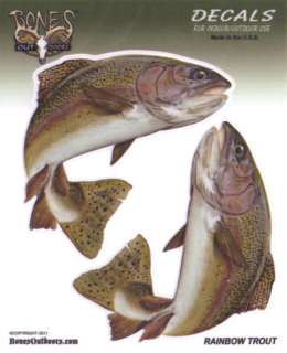 Rainbow Trout Decals Bumper Stickers Gifts Fishing Fisherman Right 