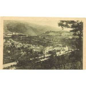   Vintage Postcard Panoramic View of Spoleto Italy 