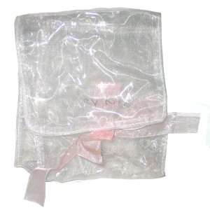   Plastic Cosmetics Bag with Ribbon Closure   Size 4.75x5.5x2