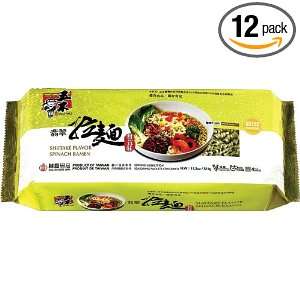 Wu Mu Dr.Noodle Spinach, 11.3 Ounce Bags (Pack of 12)  