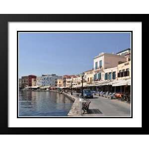 Chania Harbour, Greece Large 20x23 Framed and Double 