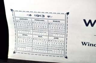 Wonderful 1913 Antique Vintage Calendar Signed W. Manke  