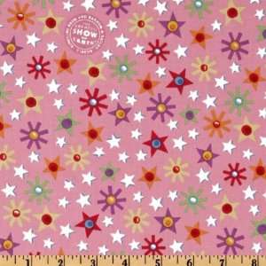  44 Wide Ringling Brothers Baby Circus Stars Pink Fabric 