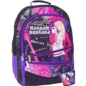   Hannah Montana Secret Star Backpack 16 Free Coin Purse Toys & Games