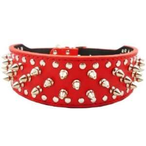   Spiked Studded Dog Collar 2 Wide, 37 Spikes 60 Studs