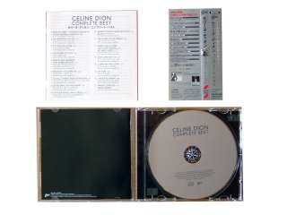 Celine Dion Complete Best 2008 JAPAN Only CD With Obi Promo EICP 95 