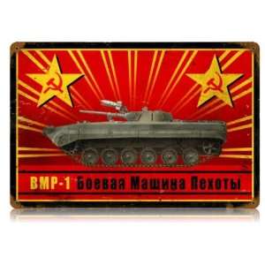  Soviet BMP Axis Military Vintage Metal Sign   Victory 