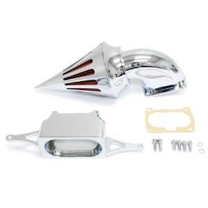   Quality Chrome Billet Aluminum Cone Spike Air Cleaner Kit Intake