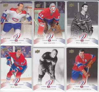 2008 09 UD Montreal Canadiens Centennial Bill Durnan #9  