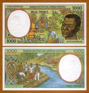 Central African Republic, States, 1000 Francs, 1999, P 302F UNC  