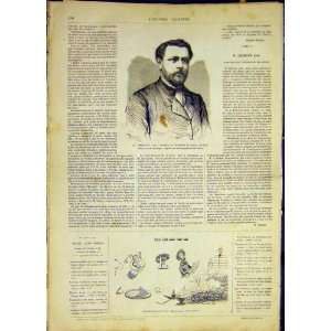  Portrait Chervin Paris Founder French Print 1868