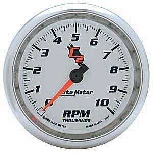 Auto Meter Satin Finish 10000 RPM Tachometer   3 3/8in. Standard tach 