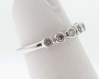 Genuine Diamonds Solid 10k White Gold Band Ring  