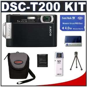  Sony CyberShot DSC T200 (Black) 8.1 Megapixel Digital 