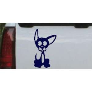 Navy 6in X 11in    Chihuahua Dog Animals Car Window Wall Laptop Decal 