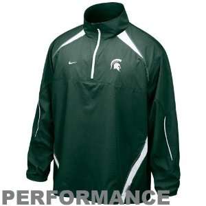  Michigan State Spartans Green Storm FIT 1/4 Zip Performance Jacket 