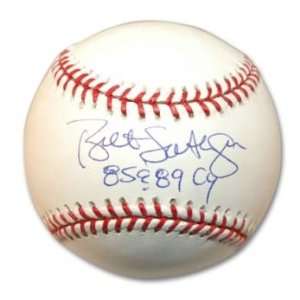  Bret Saberhagen Signed Baseball Inscribed 85 & 89 CY 
