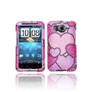  HTC Inspire 4G Full Diamond Graphic Case   Cloudy Hearts 