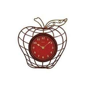 Chaney 46061 Wire Apple Clock Red Kitchen Home Decor wall  