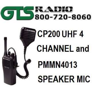 NEW MOTOROLA CP200 UHF 4 CHANNEL 4 WATT RADIO RADIUS  