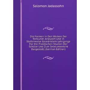   Selstunterricht Dargestellt (German Edition) Salomon Jadassohn Books