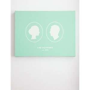  personalized cameo couple silhouette wall art