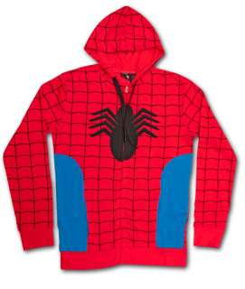 Spiderman Red Blue Costume Halloween Hoodie Sweatshirt  
