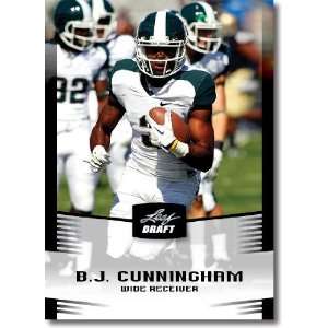 2012 Leaf Draft Day Black #4 B.J. Cunningham   Michigan 