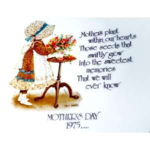Mothers Day Mama Mom Mum 1975 Born Doll Holly Hobbie Bonnets Tulips 