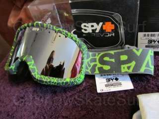 New Spy Trevor Ski Snowboard Goggles Illusion Print Green with Silver 