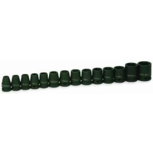   37912 14 Piece 1/2 Inch Drive Metric Shallow 6 Point Impact Socket Set