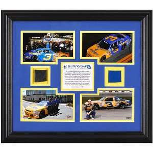   , Framed 4 4X6 Photographs W/Race Used Tire & Suit